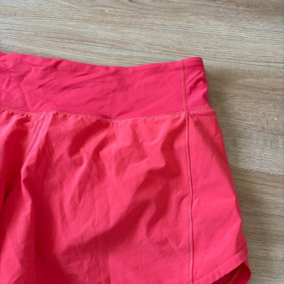 Lululemon Athletic Speed Up Mid Rise Short 4” Carnation Red Women’s Size 8 - Picture 4 of 9